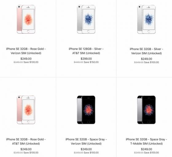Apple iPhone SE 32GB, 128GB with $150 Discounts on Clearance Sale