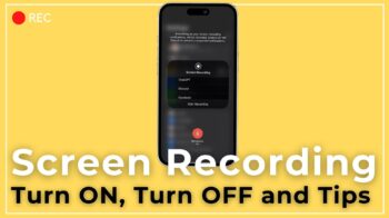 Turn ON Screen Recording iPhone Tips